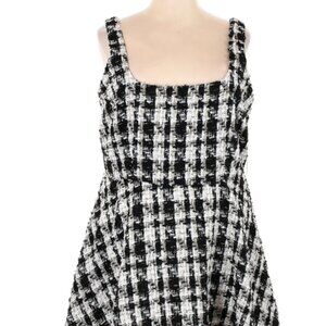 Eloquii Black and White Tweed Dress